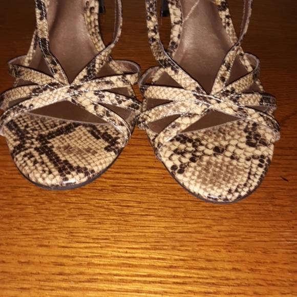 Fioni Faux Snakeskin Heels - Picture 7 of 8